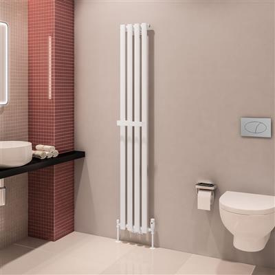 Tunstall V Towel Hanger 280mm Matt White