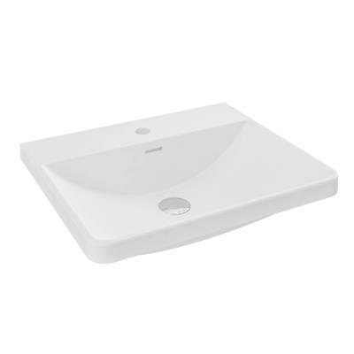 Cavone 50cm x 43cm 1 Tap Hole Ceramic Basin - Gloss White