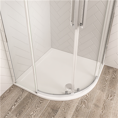  Corsair 1000x1000mm Quad 25mm Shower Tray - White 