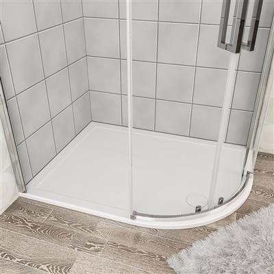  Corsair 1100 x 800mm Offset Quad Right Hand (RH) 25mm Shower Tray - White 