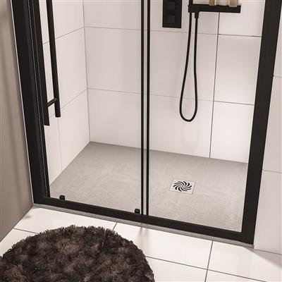  Crossland  1400 x 900mm Rectangular  Shower Tray with Slate Finish - Grey