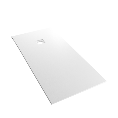  Crossland  1600 x 800mm Rectangular Shower Tray with Slate Finish - White