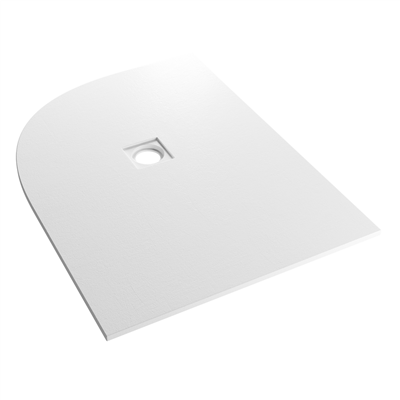  Crossland  1200 x 900mm Left Hand (LH) Offset Quad Shower Tray with Slate Finish - White