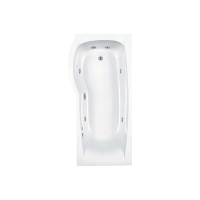 Delta showerbath 1700 LH Carronite c-lenda sys1 White/Chrome