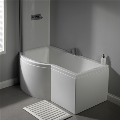 Urban Showerbath 1500 L Shaped Panel White