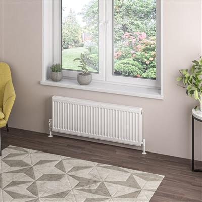 Type 21 Compact Panel Radiator 400 x 1100 Gloss White