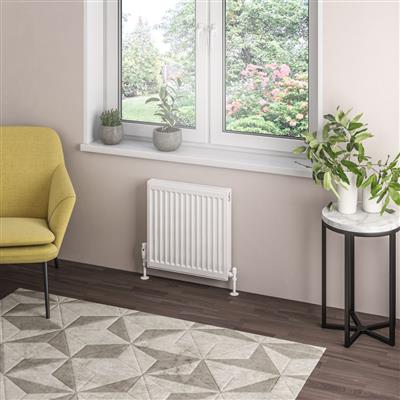 Type 21 Compact Panel Radiator 500 x 500 Gloss White