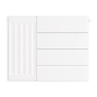 Flat Cover Plate with Lines 400 x 500 Gloss White