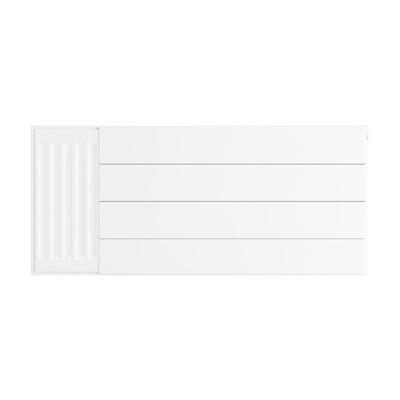 Flat Cover Plate with Lines 400 x 900 Gloss White