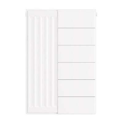 Flat Cover Plate with Lines 600 x 400 Gloss White