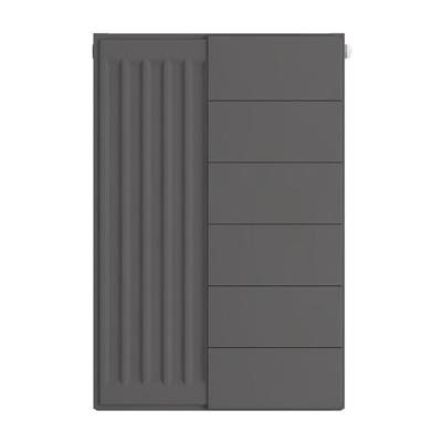 Flat Cover Plate with Lines 600 x 400 Matt Anthracite