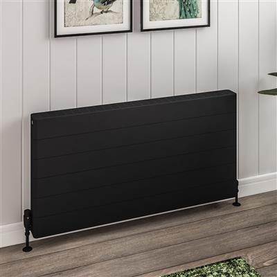 Keynsham Type 22 Panel Radiator 600 x 1200 with Lined Designer Cover Matt Black