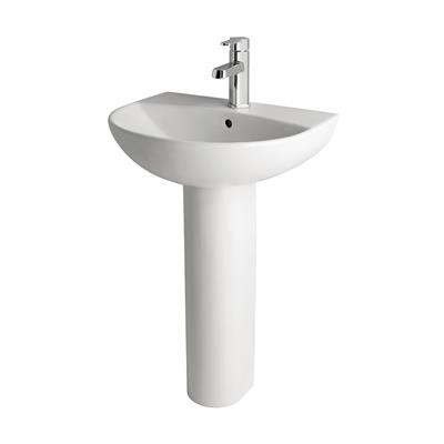 Farringdon 45cm x 36cm 1 Tap Hole Ceramic Basin with Overflow - White