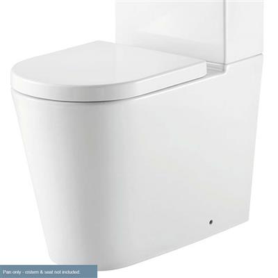 Metro Short Projection Comfort Height Close Coupled Back To Wall WC Pan with Fixings - White