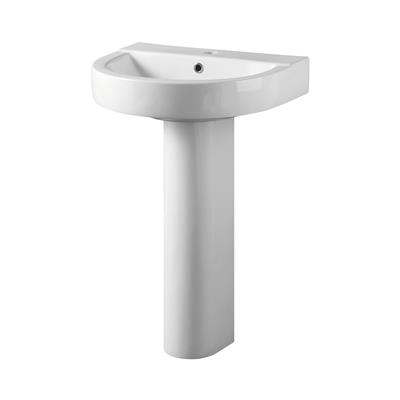 Kenley 56cm x 46cm 1 Tap Hole Ceramic Basin with Overflow - White