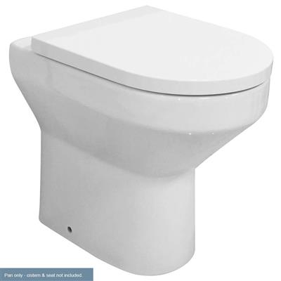 Kenley Comfort Height Back To Wall WC Pan with Fixings - White