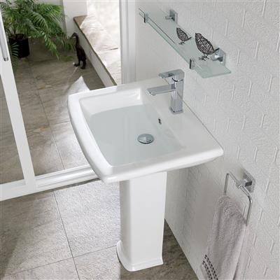 Cheltenham 50cm x 20cm 1 Tap Hole Basin with Overflow - White