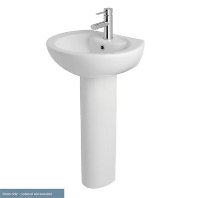 Temptation 50cm x 44cm 1 Tap Hole Basin with Overflow - White