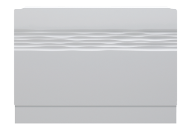 Wave 750 end panel 750x450-575mm - High gloss white