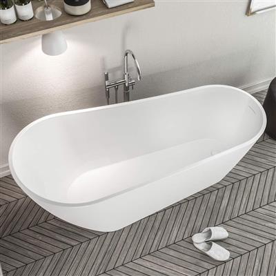 Wickham 1700 x 740 x 740mm (590mm Depth) Freestanding Bath inc Waste - White