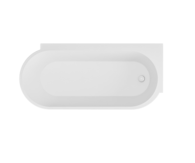 Bray 1600x780x580mm Right Hand Bath - White