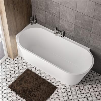 Bray 1600x780x580mm Left Hand Bath - White