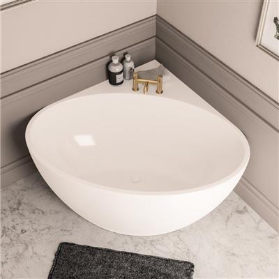 Whitchurch Corner Bath 1270x1270x580mm (440mm Depth) - White