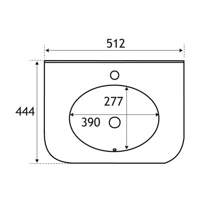 Hardwick Traditional 50cm x 44cm 1 Tap Hole Polymarble Basin - White