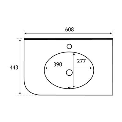 Hardwick Traditional 60cm x 44cm 1 Tap Hole Polymarble Basin - White