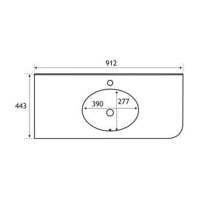 Hardwick Traditional 90cm x 44cm 1 Tap Hole Polymarble Basin - White