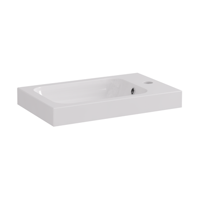 Hardwick Traditional 40cm x 25cm 1 Tap Hole Polymarble Basin - White