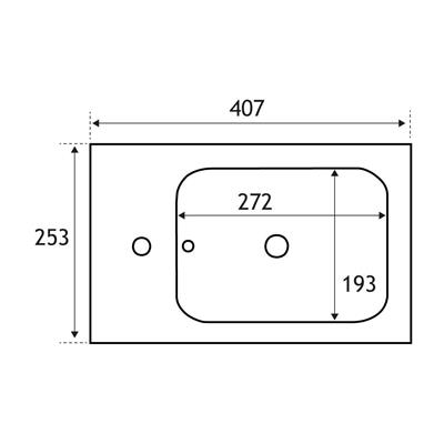 Hardwick Traditional 40cm x 25cm 1 Tap Hole Polymarble Basin - White