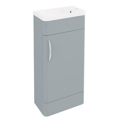 Cavone 40CM 1 Door Basin Vanity Unit - Matt Grey