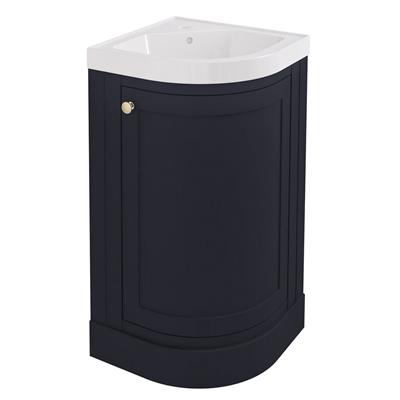 Hardwick 43CM 1 Door Corner Basin Vanity Unit - Anthracite