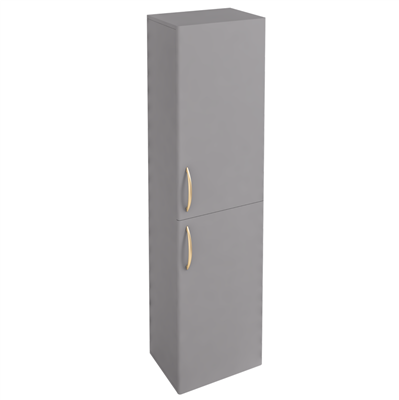 Cavone Tall Wall Hung Unit, 2 door - Matt Grey