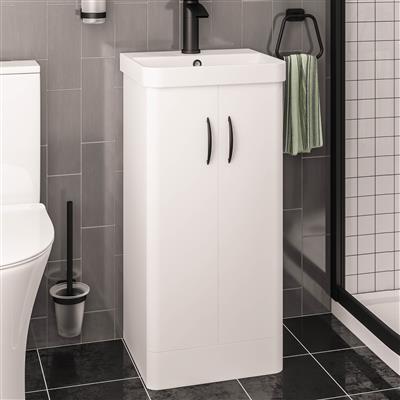 Cavone II 40CM 2 Door Basin Vanity Unit - White