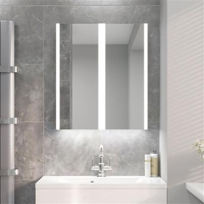 Caldini 600 x 700 x 130 LED 2 Door Cabinet Mirror