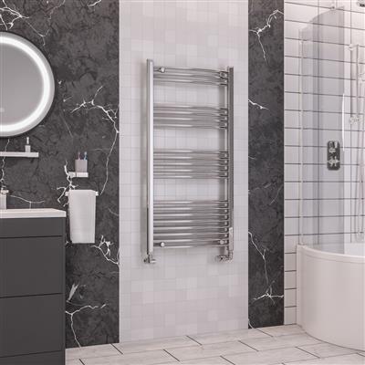 Wendover Curved Multirail 1200 x 600 Chrome