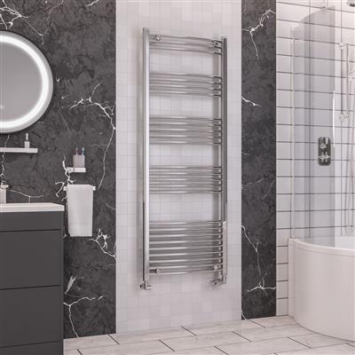 Wendover Curved Multirail 1600 x 600 Chrome