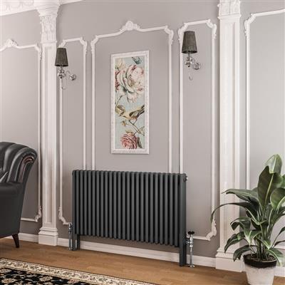 Imperia 3 Column Radiator 600 x 1145mm Matt Anthracite