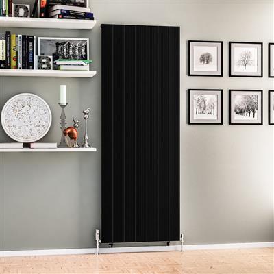 Mersey 1800 x 660 Aluminium Radiator Matt Black