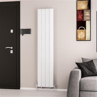 Trent 1800 x 375 Aluminium Radiator Matt White