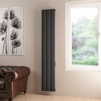 Derwent 1800 x 304 Dry Element Aluminium Radiator Matt Anthracite