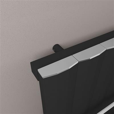 Derwent 1800 x 404 Dry Element Aluminium Radiator Matt Black