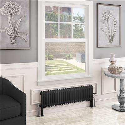 Imperia 2 Column Radiator 300 x 1145mm Matt Black