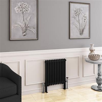 Imperia 2 Column Radiator 600 x 560mm Matt Black