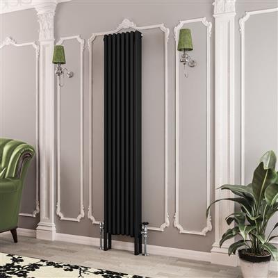 Imperia 3 Column Radiator 1800 x 380mm Matt Black