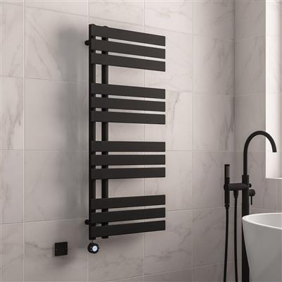 Brockworth All Electric Towel Rail 1200 x 500mm Matt Black