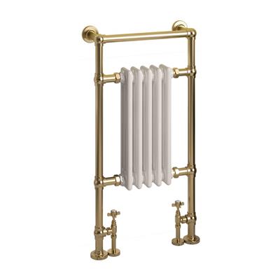 Avon 960 x 500 Brushed Brass / Gloss White