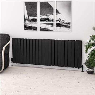 Warrington 600 x 1672 Radiator Type20 Matt Black